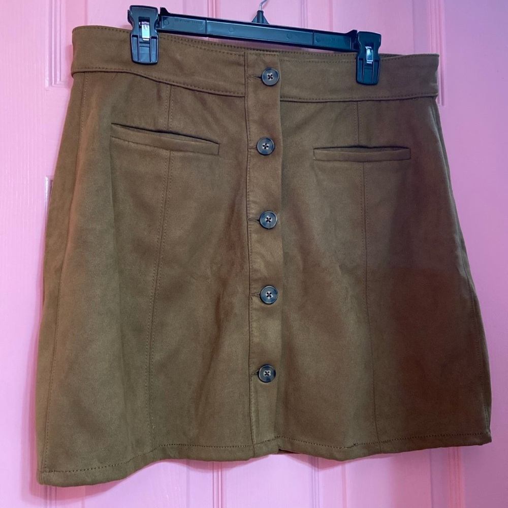 Brown Maurice’s button up skirt